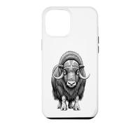 Carcasa para iPhone 12 Pro MAX Wild Musk Buey Amante Ártico Vida Silvestre Naturaleza Arte