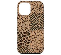 Carcasa para iPhone 12 Pro MAX Wild Safari Animal Patchwork Beige Pattern Collage