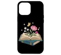 Carcasa para iPhone 12 Pro MAX Wildflowers Book Lover Reading Lector de Libros Florales estéticos