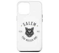 Carcasa para iPhone 12 Pro MAX Witchy Salem Halloween Mujeres 1692 Bruja mística del Gato