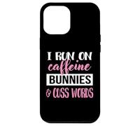 Carcasa para iPhone 12 Pro MAX Womens Girls I Run On Bunnies & Caffeine Bunny Lover