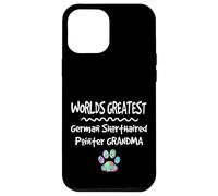 Carcasa para iPhone 12 Pro MAX Worlds Greatest German Puntero de Pelo Corto Abuela Perro Pata