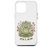 Carcasa para iPhone 12 Pro MAX Zen Cottagecore Rana Meditación Yoga Mindfulness Estética