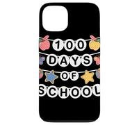 Carcasa para iPhone 13 100 Days of School Cartel Manzana Mariposa Aula Maestro
