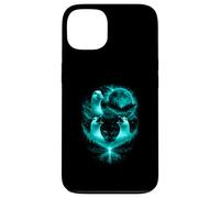 Carcasa para iPhone 13 3 Graciosos Hombres Aullando Gansos tontos en la Luna Llena Azul Hielo