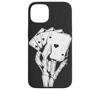 Carcasa para iPhone 13 4 Ases Poker Mano Esqueleto Dedos