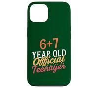 Carcasa para iPhone 13 6 7 Meme Diseño de cumpleaños número 13 Ahora Soy Oficialmente un Adolescente