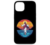 Carcasa para iPhone 13 8-bit Jesús Caminando sobre el Agua Pixel Art Retro Christian Gamer