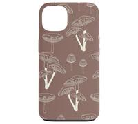 Carcasa para iPhone 13 Aesthetic Cottagecore Vintage Mushroom Garden Brown
