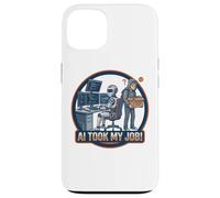 Carcasa para iPhone 13 AI tomó mi Trabajo Programador Divertido Robot Humor