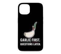 Carcasa para iPhone 13 Ajo Primeras Preguntas más Tarde Divertido Amante de la Comida Italiana