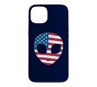 Carcasa para iPhone 13 Alien Head Bandera Americana Patriótica - I Love USA America Fan