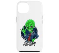 Carcasa para iPhone 13 Alien Rockstar Funny Martian Outer Space Sci Fi Invasión