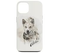 Carcasa para iPhone 13 Aloka The Walk for Peace Dog Spreading Hope Indian Ink Art