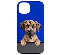 Carcasa para iPhone 13 Amante de los cachorritos de Black Mouth Cur, Divertido, con Bolsillo Que se asoma