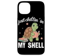 Carcasa para iPhone 13 Amante de los Libros Just Chillin In My Shell Turtle