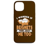 Carcasa para iPhone 13 Amante de Nueva Orleans Me pregunto si Beignets piensan en mí también