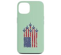 Carcasa para iPhone 13 American Flag Patriotic Fighter Jet Airplane Flyover 4th
