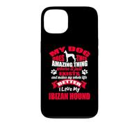Carcasa para iPhone 13 Amo a mi Perro de Caza ibicenco Amante Divertido de los