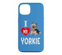 Carcasa para iPhone 13 Amo a mi Perro pequeño Yorkie Yorkshire Terrier Amante de los Animales