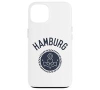 Carcasa para iPhone 13 Ancla de Recuerdo del Elba de Hamburgo con corazón