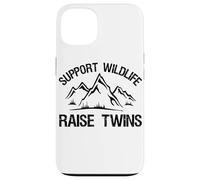 Carcasa para iPhone 13 Apoyo a la Vida Silvestre Raise Twins Divertido Regalo para mamá y papá