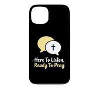 Carcasa para iPhone 13 Aquí para Escuchar Listo para Orar Consejero Cristiano