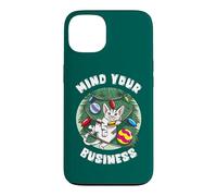 Carcasa para iPhone 13 Árbol de Navidad Divertido para Gatos Mind Your Business