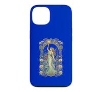 Carcasa para iPhone 13 Art Nouveau París Diosa Floral Noche Cielo Arte