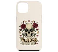 Carcasa para iPhone 13 Arte gótico del Tatuaje de Las Rosas del Amor Verdadero Nunca morirá