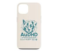 Carcasa para iPhone 13 AuDHD Autismo Y TDAH Perro Gato Ambos