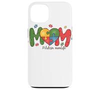 Carcasa para iPhone 13 Autismo Mom Life Colorido Corazón Concientización Diseño