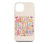 Carcasa para iPhone 13 Ayudando a Little Minds Bloom Teacher Floral Mariposa Manzana