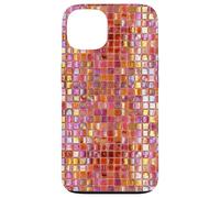 Carcasa para iPhone 13 Azulejos de Mosaico de Vidrio Italiano Sicilia Rosa Naranja Preppy