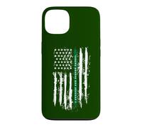Carcasa para iPhone 13 Back The Green Thin Green Line American Flag Border Patrol