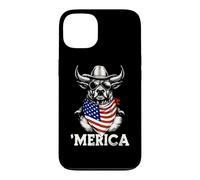 Carcasa para iPhone 13 Bandana Barral Racer con la Bandera Estadounidense de Rodeo Cowboy Country