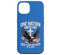 Carcasa para iPhone 13 Bandera de águila One Nation Under God 250 Years Blessed 1776-2026