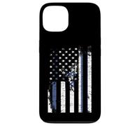 Carcasa para iPhone 13 Bandera de Israel Envejecido, Encima, Bandera Americana