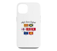 Carcasa para iPhone 13 Bandera de los reinos anglosajones de Inglaterra con Letras Negras