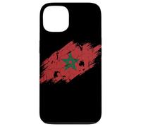 Carcasa para iPhone 13 Bandera de Marruecos Gráfico Grunge Envejecido