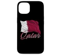 Carcasa para iPhone 13 Bandera de Qatar patriótica Envejecida para Hombres, Mujeres y niños, qatarí