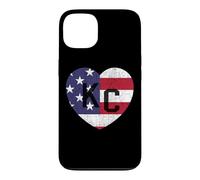 Carcasa para iPhone 13 Bandera del país del Mundo de Estados Unidos KC Heart Kansas City Love Letters US