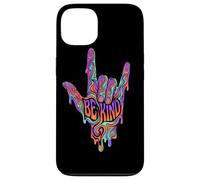 Carcasa para iPhone 13 Be Kind ASL Lenguaje de señas | Retro Groovy - Melting Art