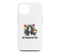 Carcasa para iPhone 13 Be Proud and Be You Rainbow LGBTQ Pride Feminista