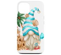 Carcasa para iPhone 13 Beach Lover with Flip Flops and Sand Castle Funny GNOME