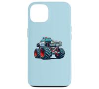 Carcasa para iPhone 13 Big Wheels Police Car Vehicle Kids Boys Monster Truck
