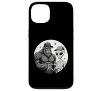 Carcasa para iPhone 13 Bigfoot Sasquatch Alien Love Mano Signo Cryptid