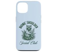Carcasa para iPhone 13 Bionic Shoulder Social Club Raccoon Lesiones Recuperación Divertido