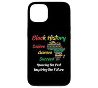 Carcasa para iPhone 13 Black History Believe Achieve Achieve Succeed African Men Women Kids