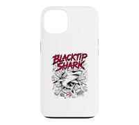 Carcasa para iPhone 13 Blacktip Shark Hello Sharky Atacando Océano